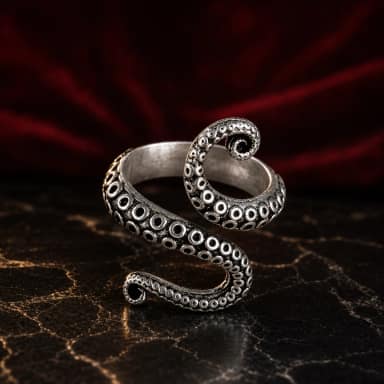 Octopus Punk Style Open Ring