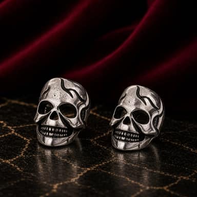 The Skull Ear Clips (Pair)
