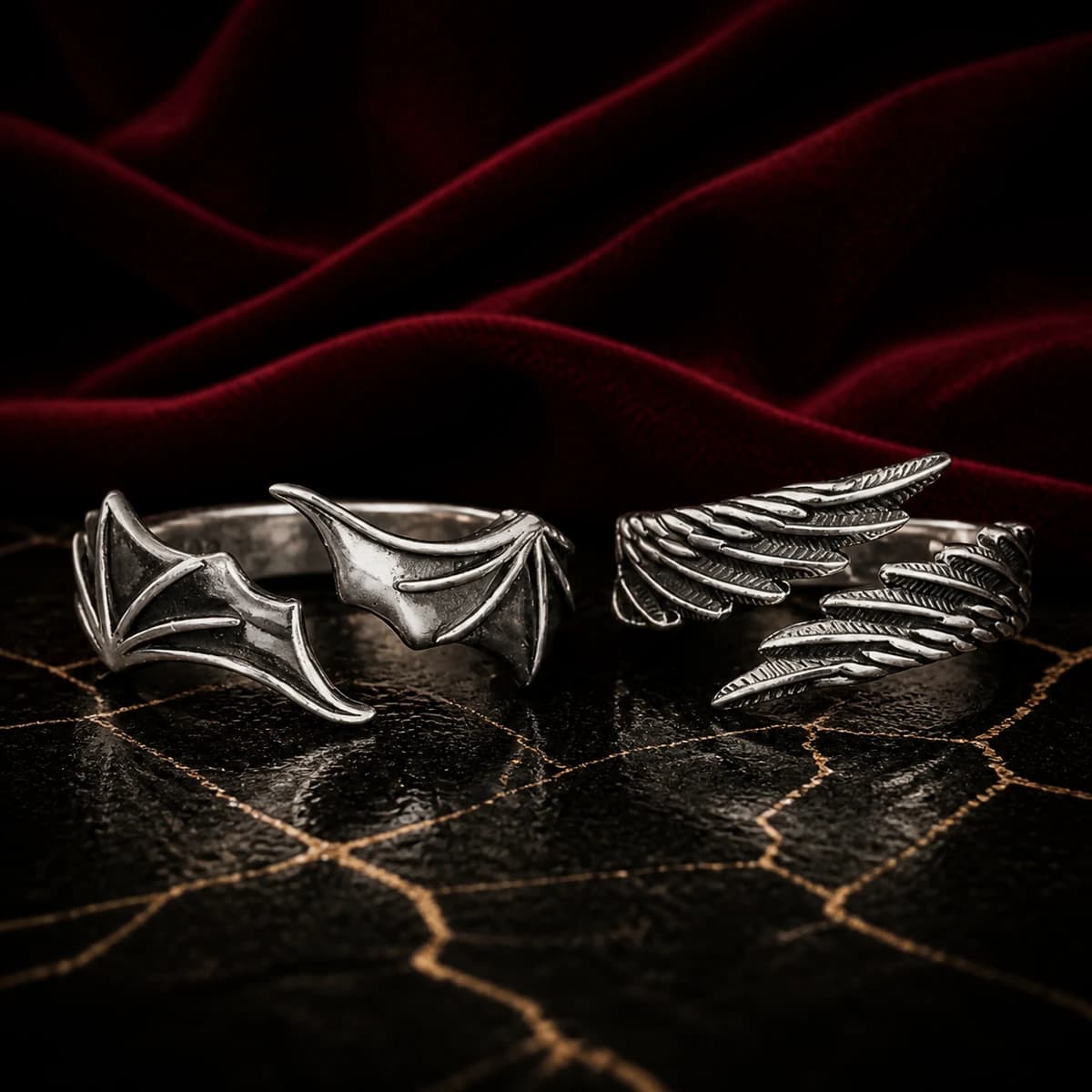 Angel Devil Wing Rings