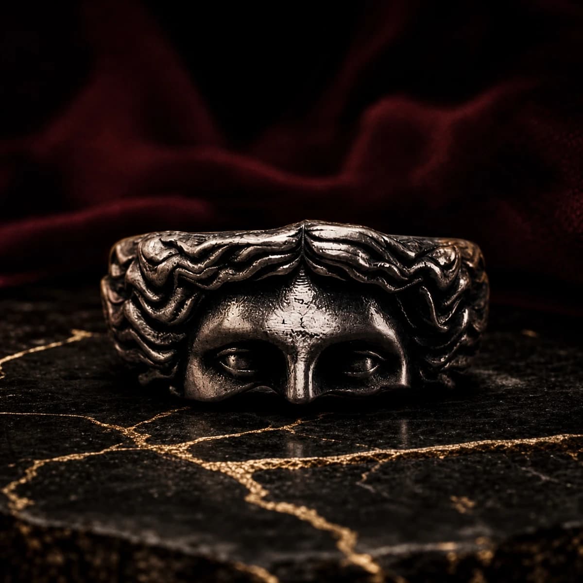 Half Face Sculpture Ring