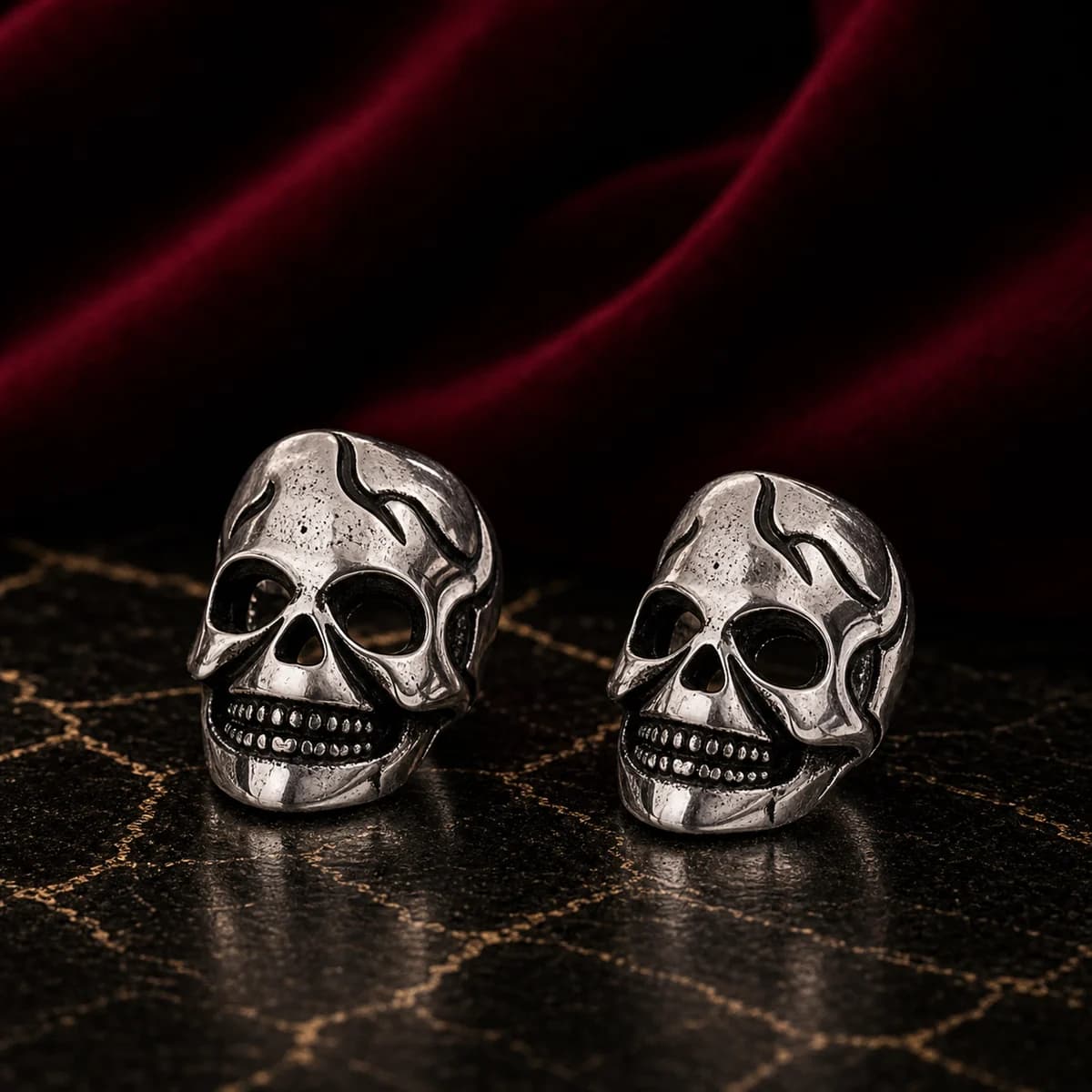 The Skull Ear Clips (Pair)