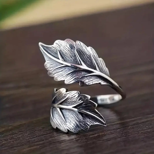 Whispering Leaves Open Ring