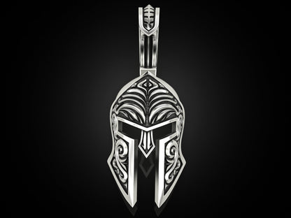 Patterned Roman Helmet Pendant - Tradition X