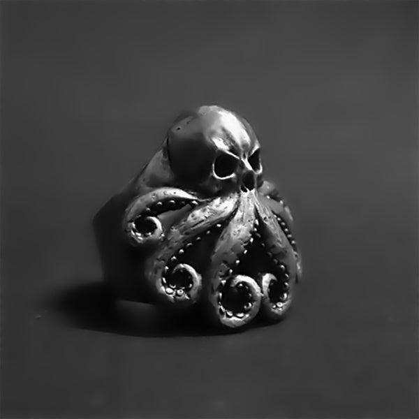 Octopus Skull Silver Ring - Tradition X