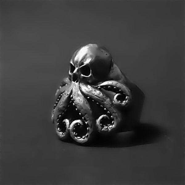 Octopus Skull Silver Ring - Tradition X