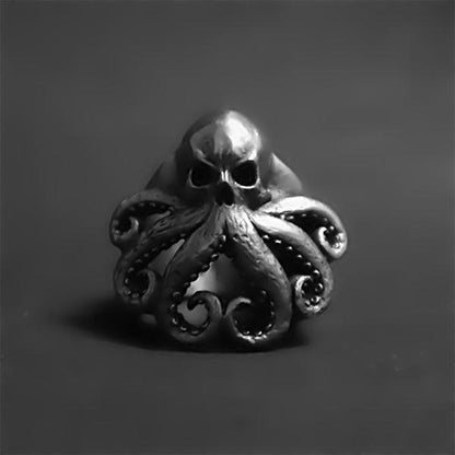 Octopus Skull Silver Ring - Tradition X