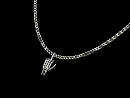 Hand Bones Silver Pendant - Tradition X