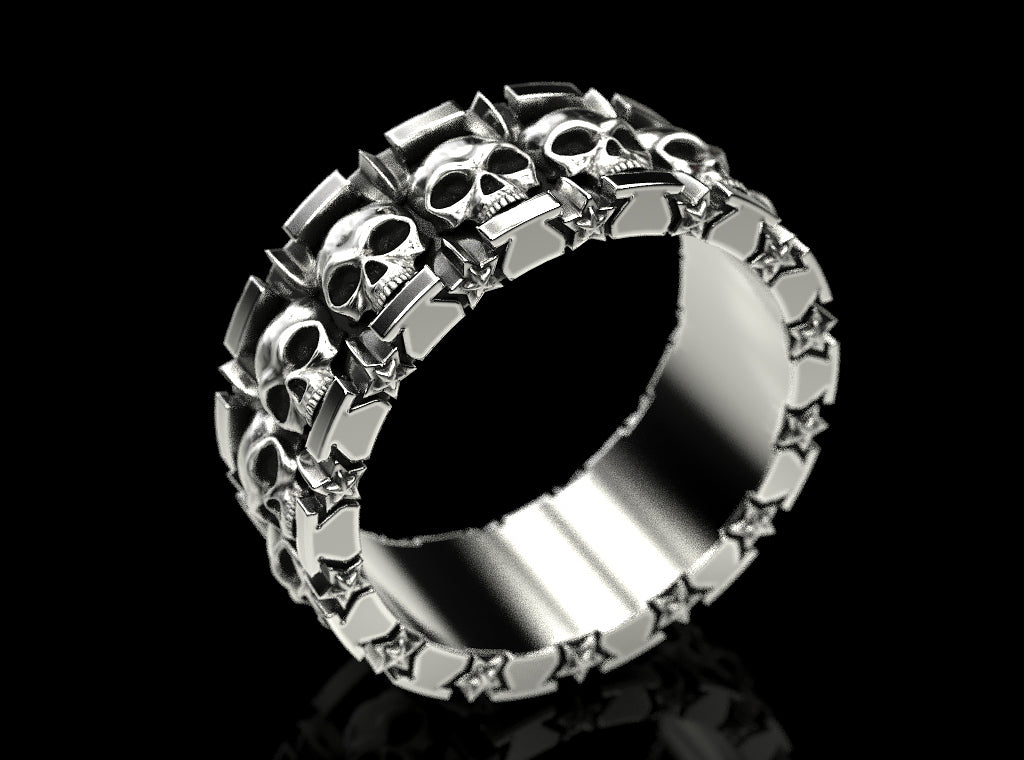 Skull and Stars Ring - Tradition X