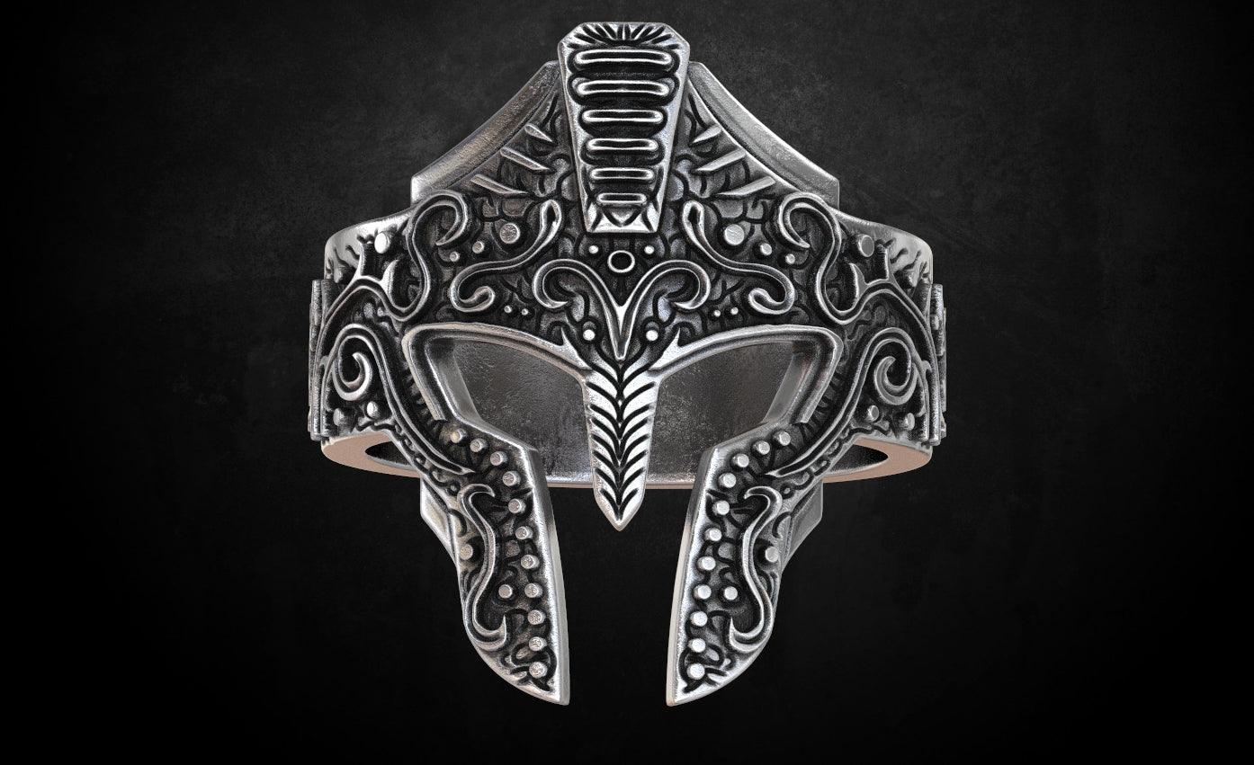 Greek Knight Helmet Ring - Tradition X