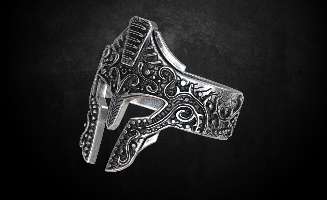 Greek Knight Helmet Ring - Tradition X