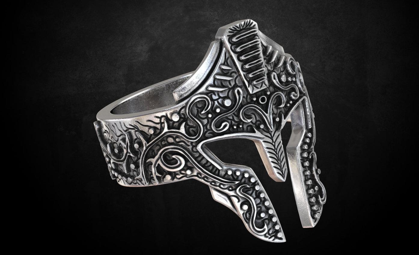 Greek Knight Helmet Ring - Tradition X