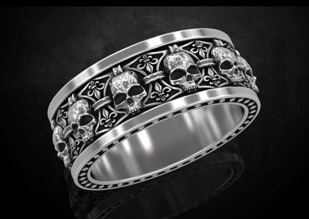 Skulls Band Ring - Tradition X